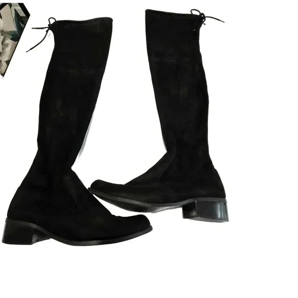 Charles David Black Velvet Knee-High Boots - Picture 12 of 12